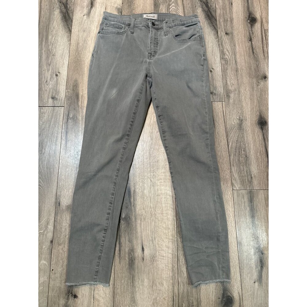Madewell Womens Gray 9” High Rise Skinny Jeans Size 29 Raw Hem